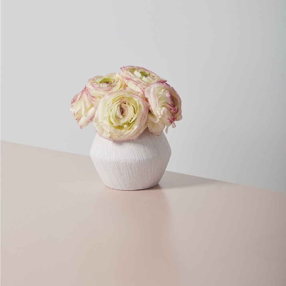 Modern White Textured Vase Planter Small Avon Pots set of 4 - Picture 4 of 8